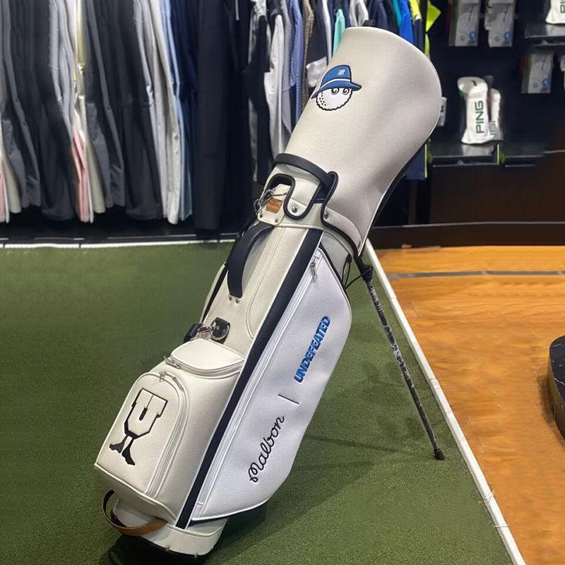 マルボンゴルフ キャディバッグ malbon golf ゴルフバッグ 白色