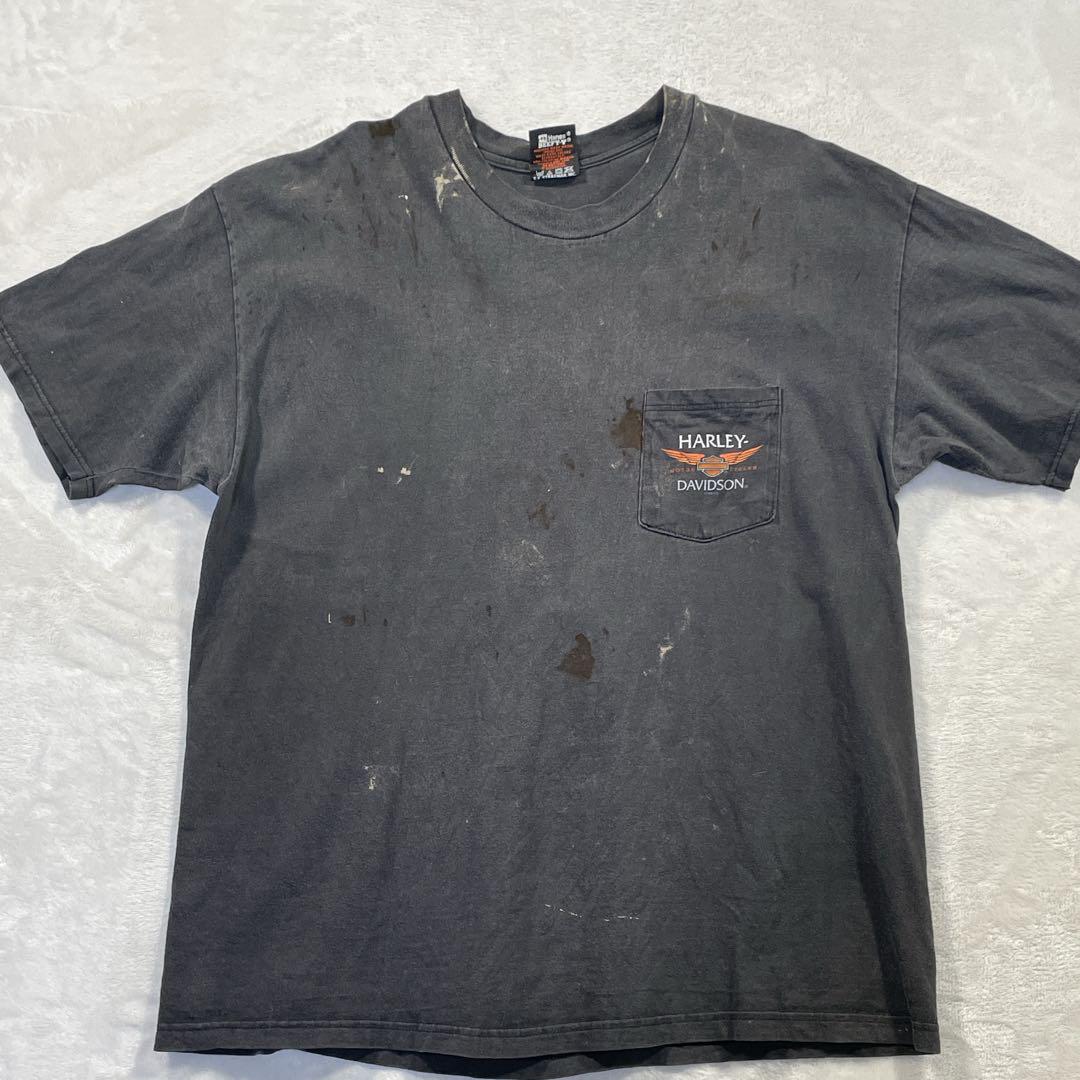 HARLEY-DAVIDSON 90´s 米国製 Tシャツ プリント ブラック