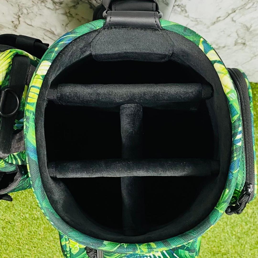 【ほぼ未使用】廃盤モデル NEW ERA カート式 キャディバッグ ボタニカル ほぼ未使用】廃盤モデル NEW ERA カート式 キャディバッグ