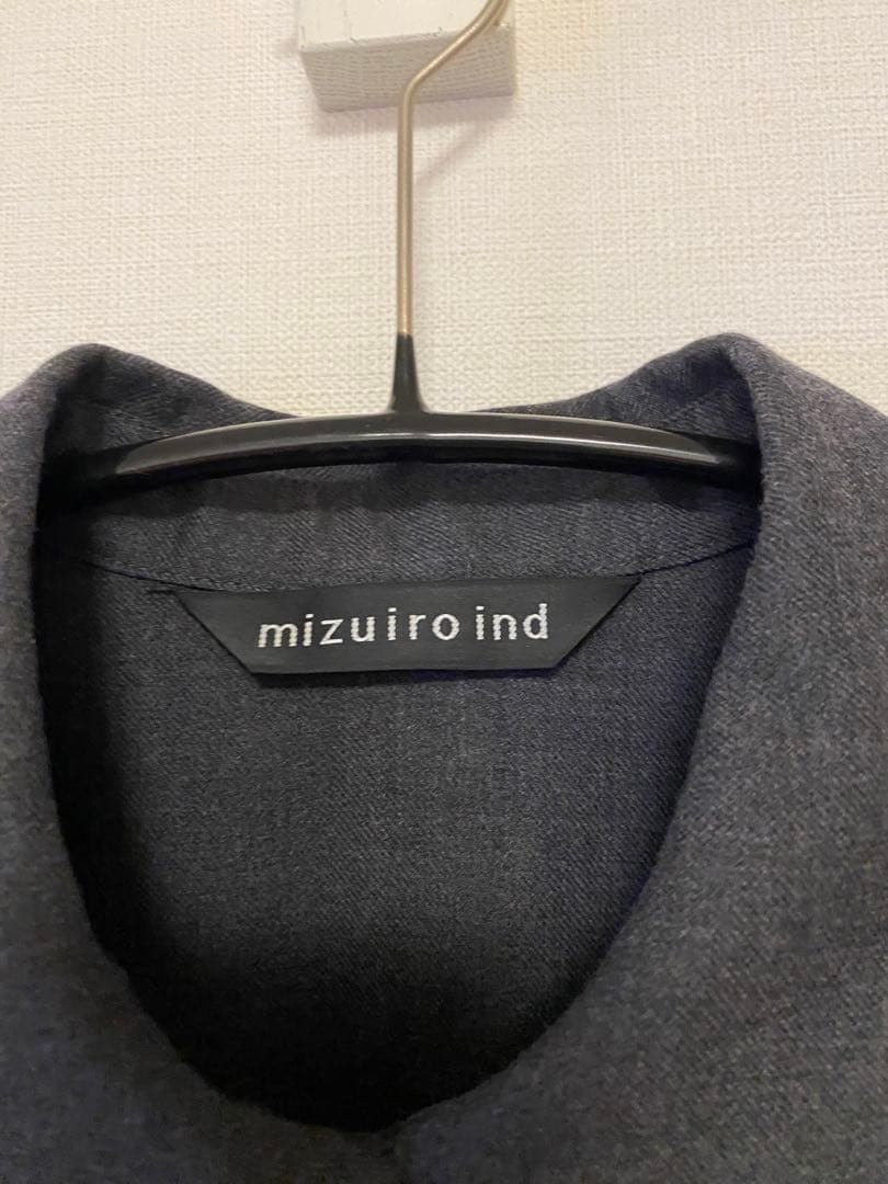 mizuiro ind ウールブレンドAラインチュニックシャツ シャツ・ブラウス