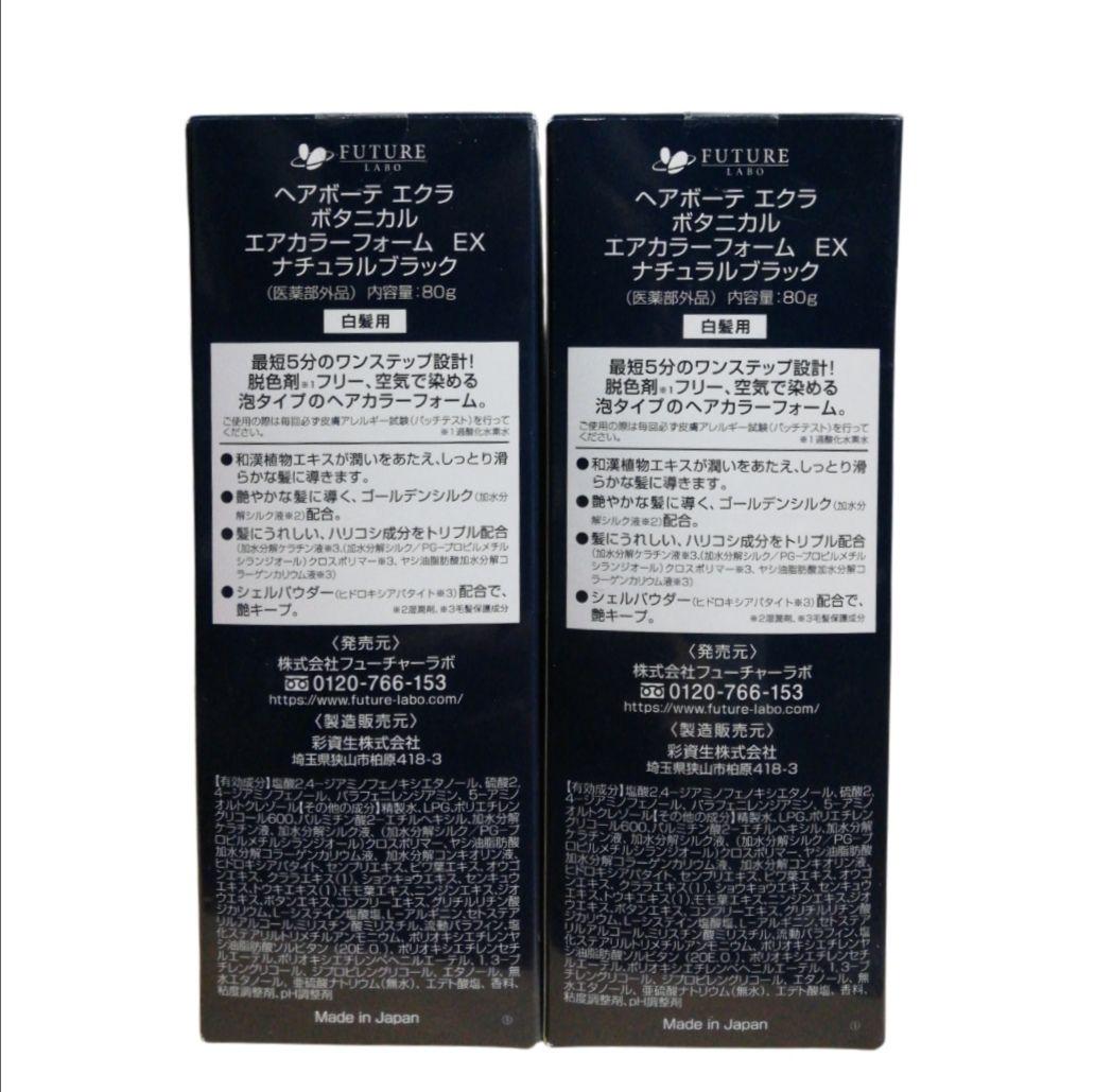 未使用 2本セット ヘアボーテ エクラ ボタニカルエアカラーフォームEX 黒