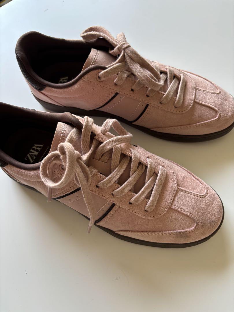 ZARA ピンク スエード スニーカー