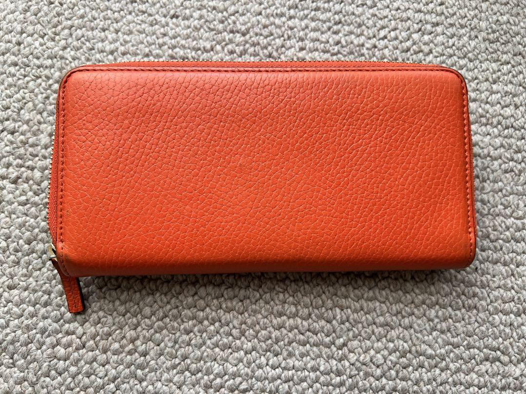 GUCCI オレンジ レザー 長財布