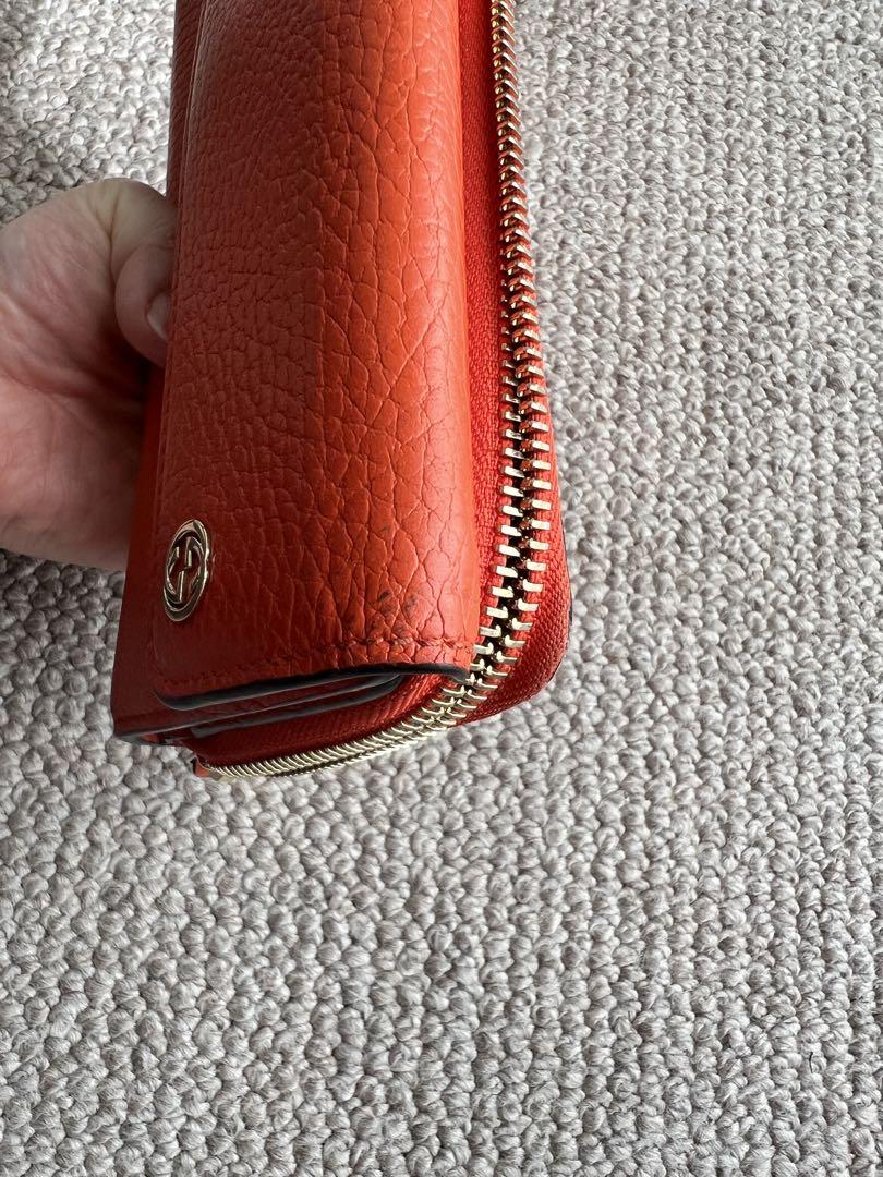 GUCCI オレンジ レザー 長財布