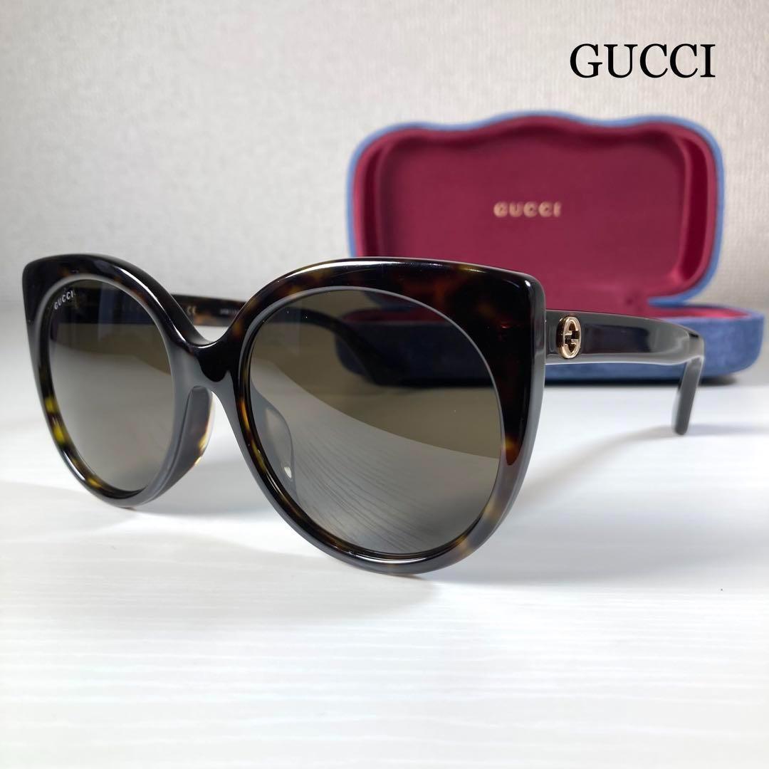最新デザインの アイウェア サングラス グッチ GUCCI ベッコウ柄 ケース GGロゴ 小物