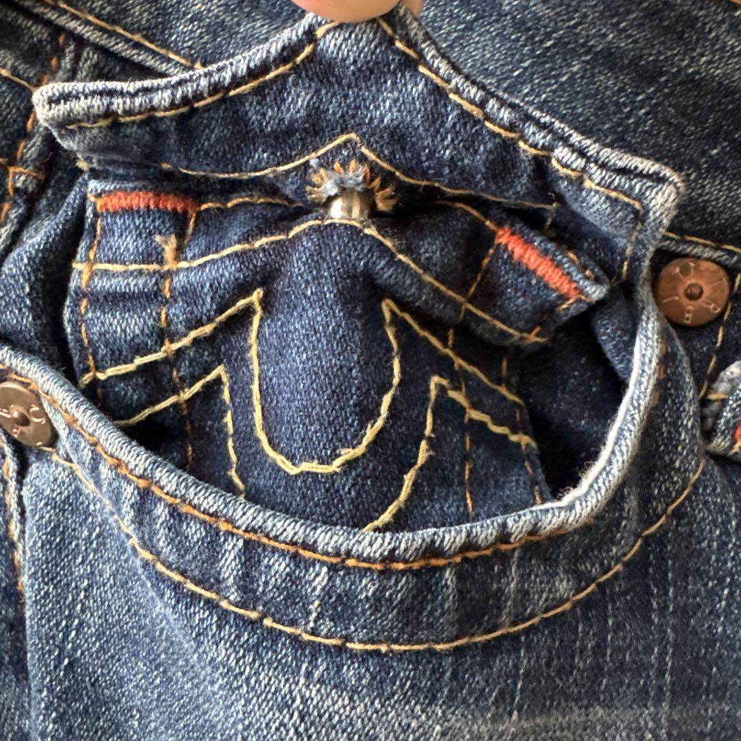 トゥルーレリジョン JOEY SUPER T 白太ステッチ フレアデニムパンツ JOEY SUPER T TRUE RELIGION 白太ステッチ フレアデニム