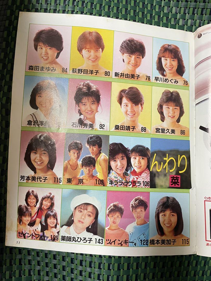 明星ヘアカタログ 85年春の号　菊池桃子　中森明菜　岡田有希子　薬師丸ひろ子