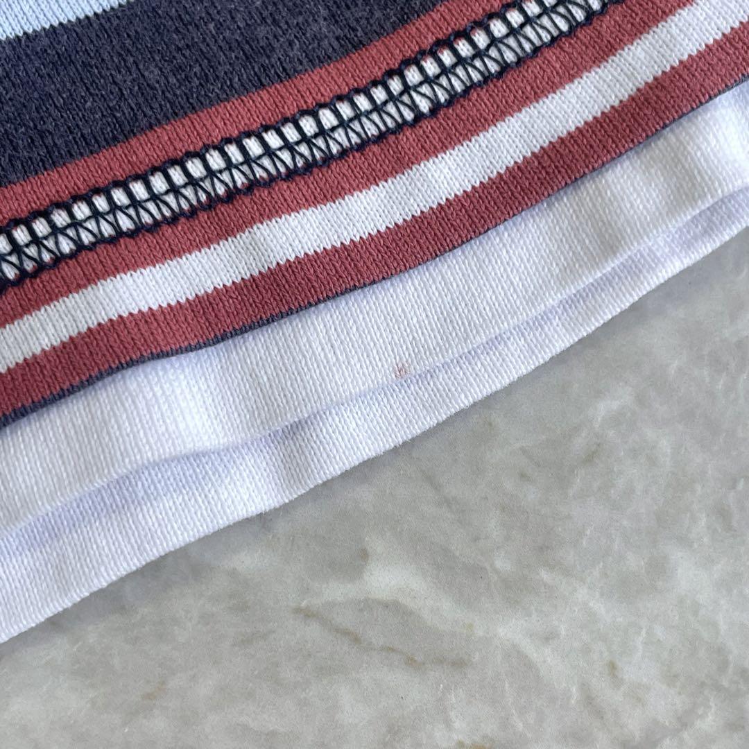 BURBERRY LONDON 日本製 ロゴ刺繍 ボーダー 半袖Tシャツ キッズ