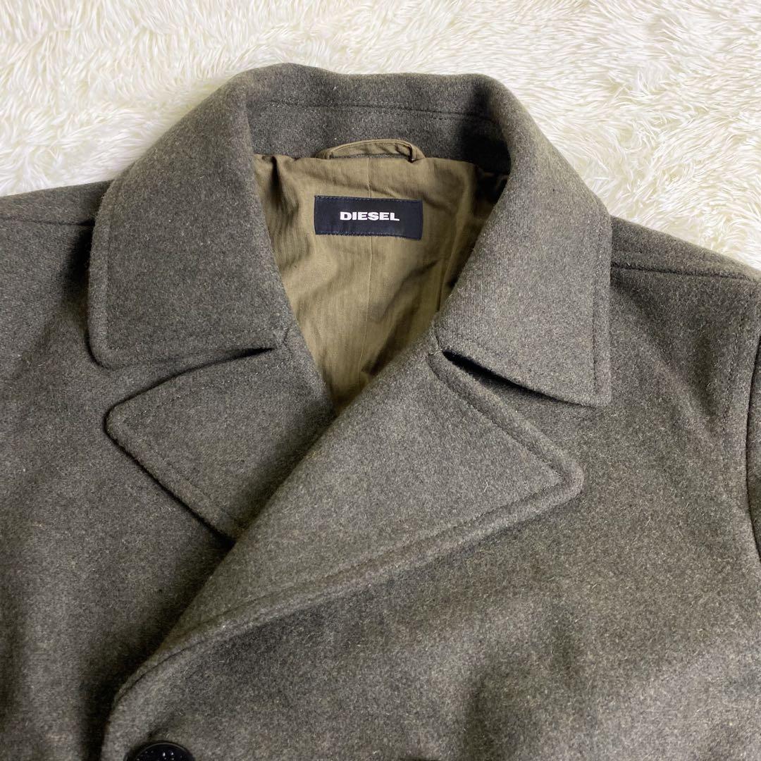 DIESEL ディーゼル ピーコート メルトンウール カーキ XL