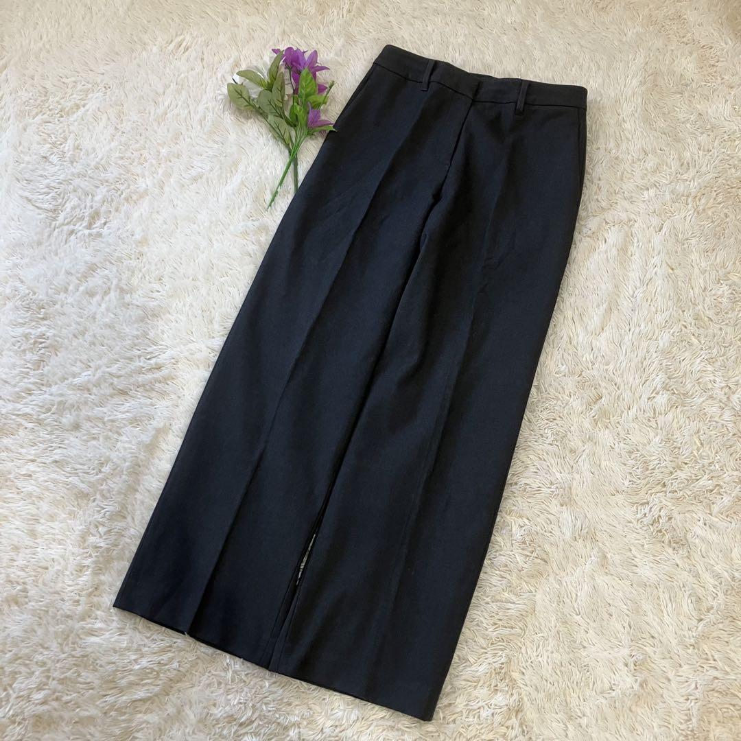 美品】PLST プラステ ノーカラー セットアップ スーツ グレー XL