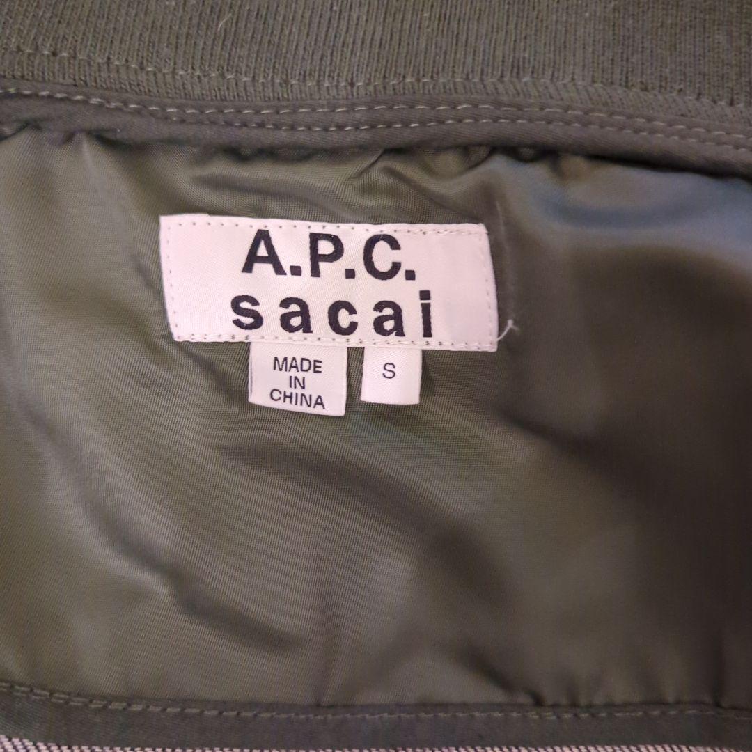 sacai A.P.C. デニム MA-1 ドッキングジャケット