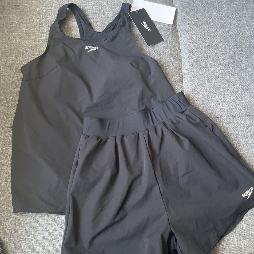 スピード（SPEEDO）水着 フィットネス水着 水泳 エアパ 黒 S