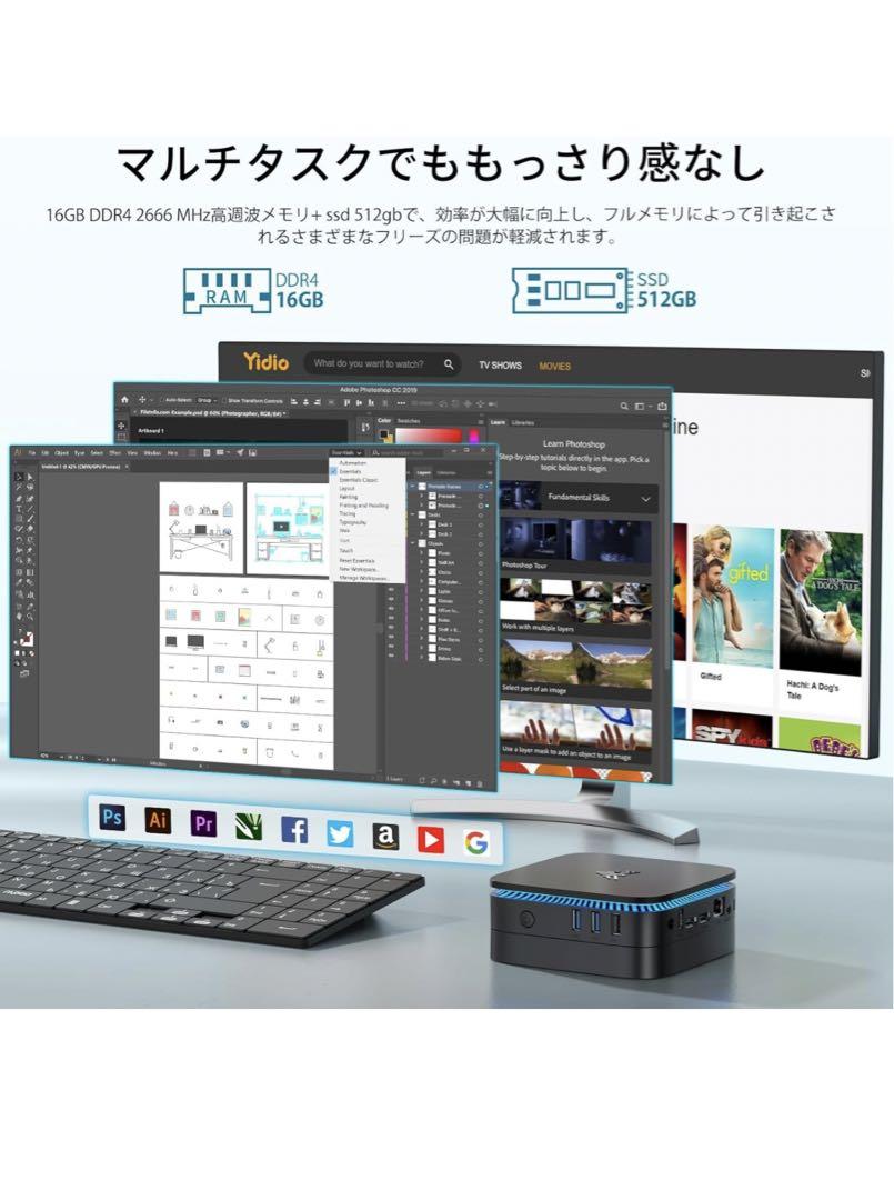 NiPoGi AK1PLUS　Intel N95搭載ミニPC