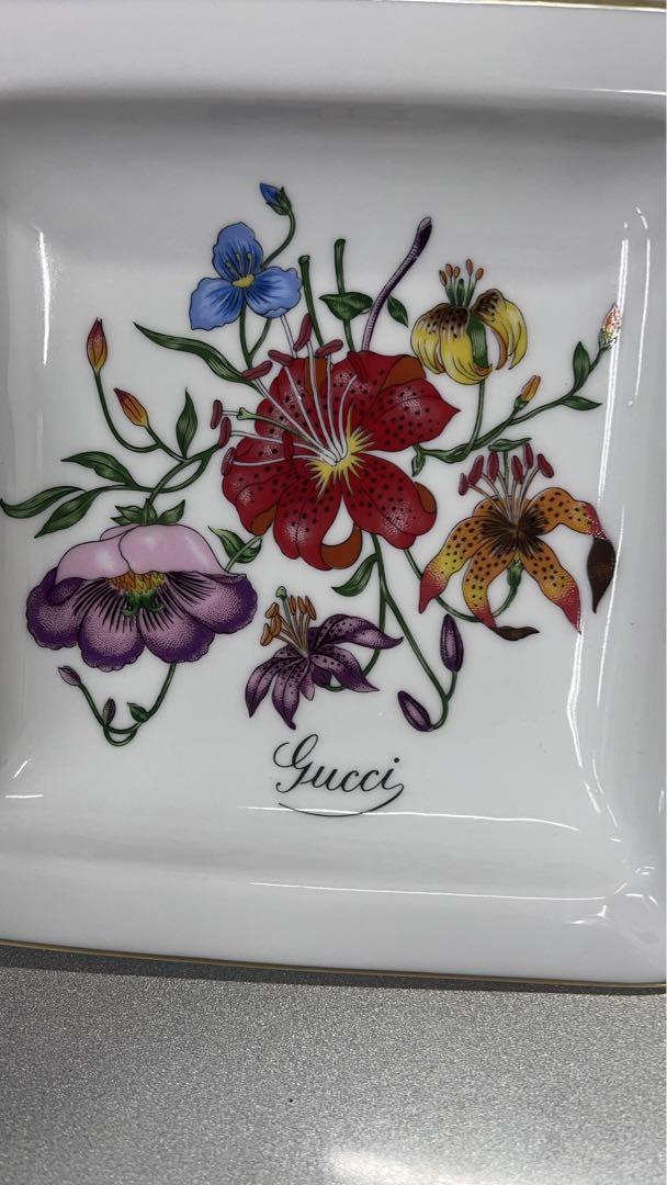 希少！レア商品　GUCCI  リチャードジノリ　小物入れ　アッシュトレイ　花柄
