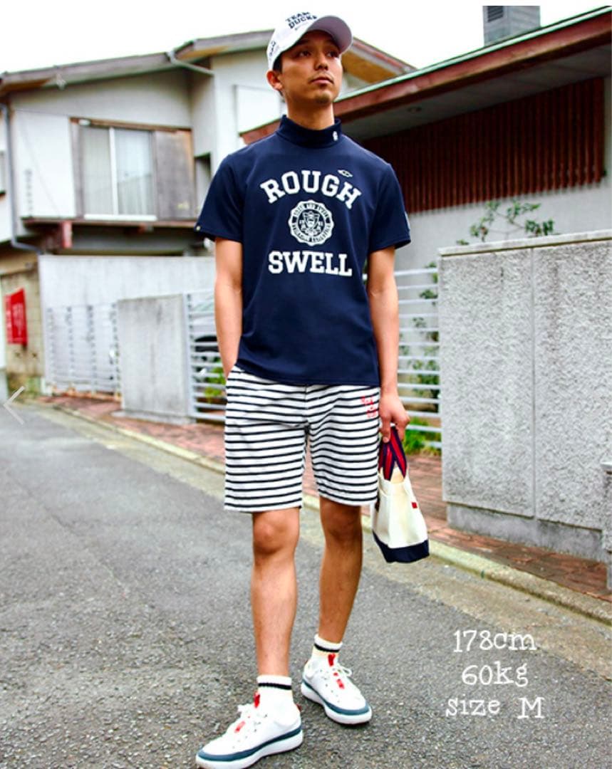 はこぽす対応商品】 ラフ&スウェル モックネック ホワイト Mサイズ