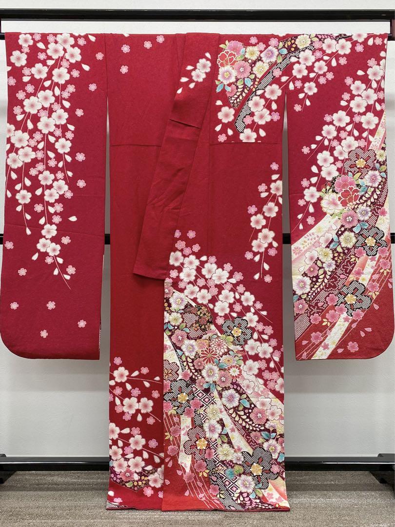 振袖 豪華 銀通し 金彩 紋意匠 桜 振りぼかし胴裏 身丈164cm 撥