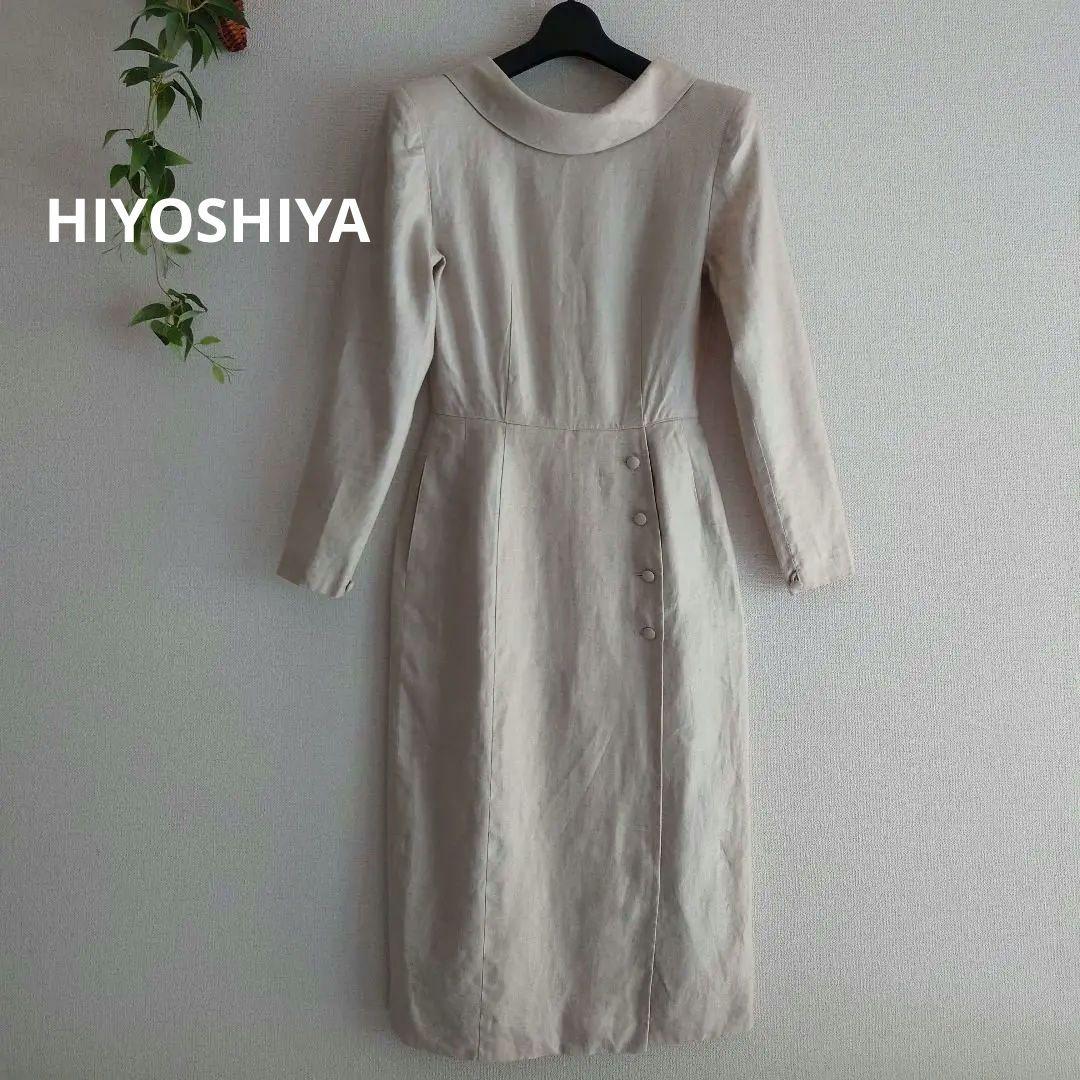 『HIYOSHIYA』ハナエモリ　ワンピース　麻100%