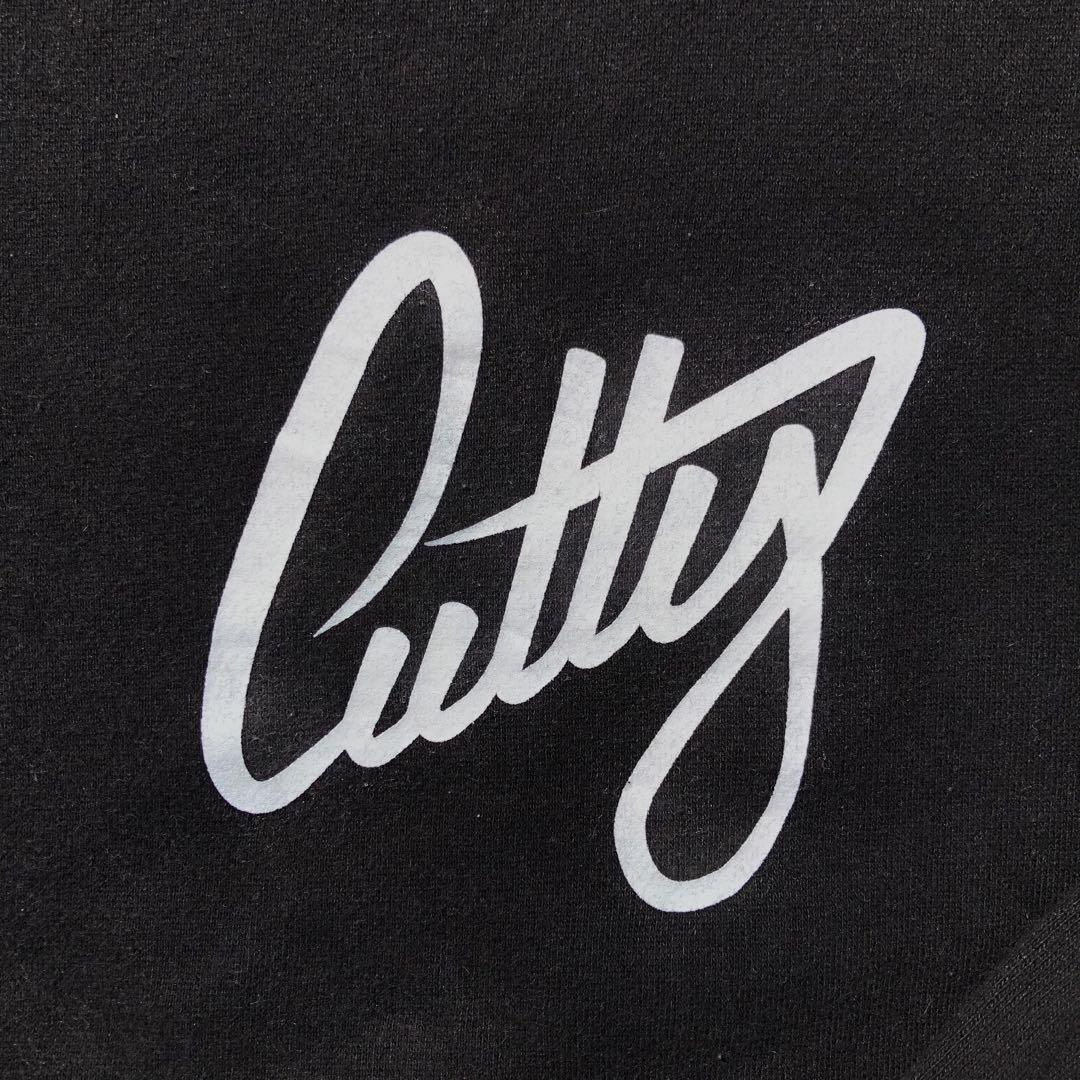 CUTTY トレーナー スウェット Lサイズ ブラック 黒色 襟カット