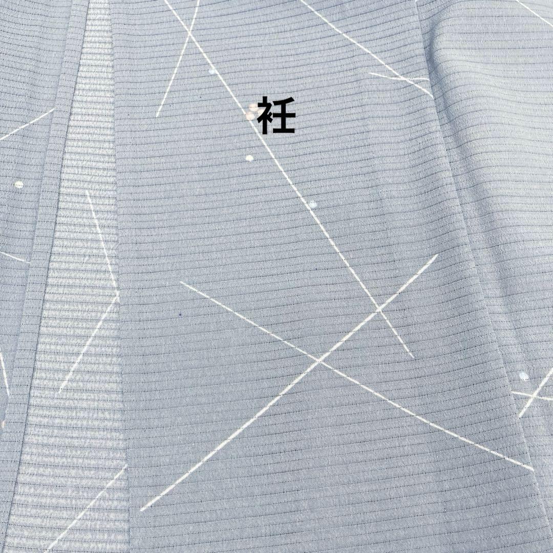 良品✨】東レシルック 洗える着物 夏物 絽縮緬 小紋 日本製 灰色