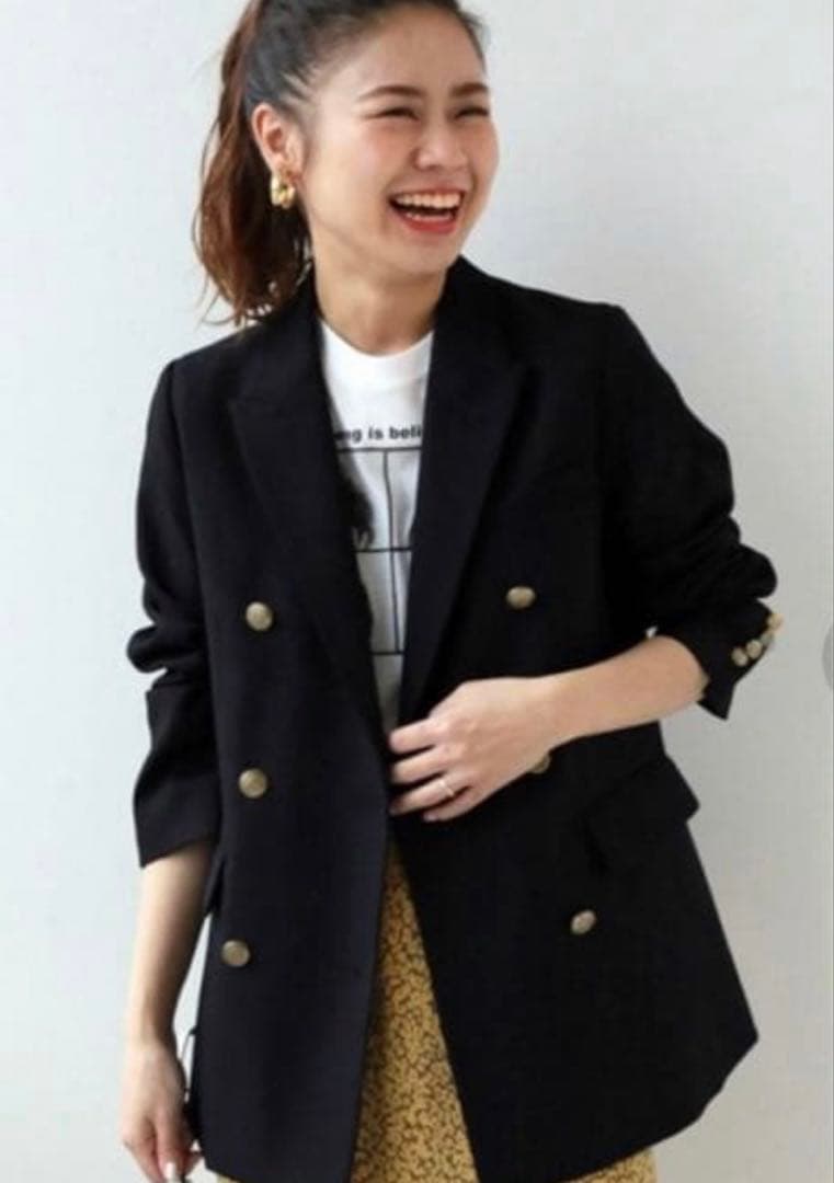 T/Wギャバネイビーブレザー38紺ブレジャケット T/Wギャバネイビーブレザー38紺ブレジャケット