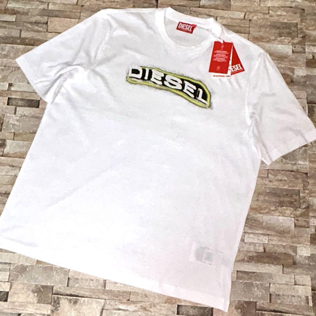 新品】DIESEL ディーゼル／グラフィックロゴ デザインTシャツ L