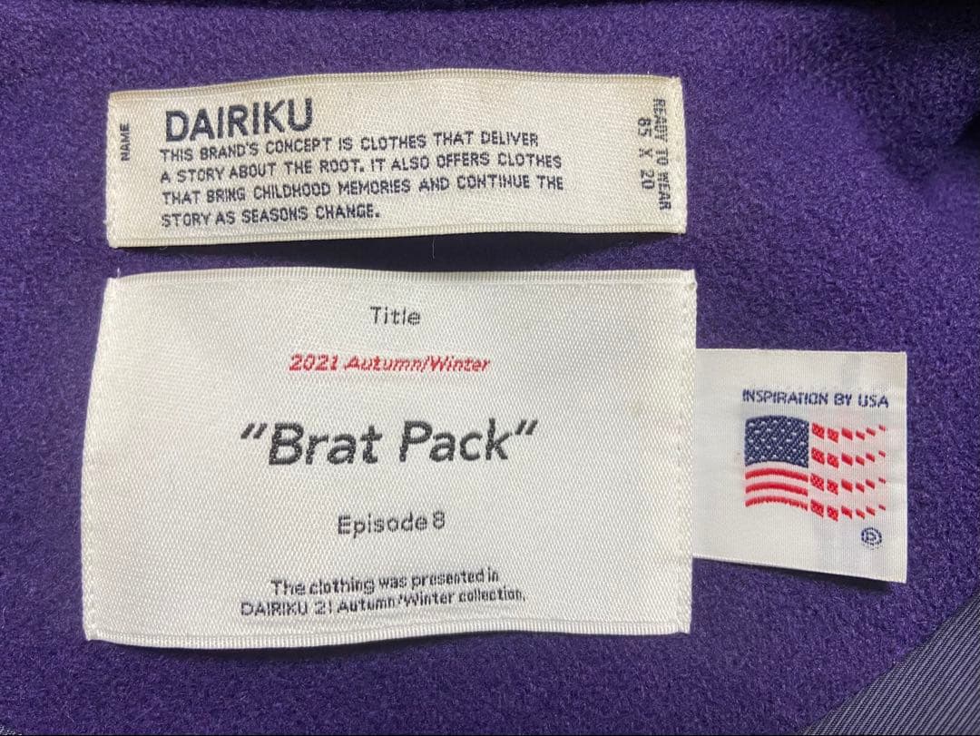 定価:¥178,200 DAIRIKU 21aw スタジャン 定価:¥178,200 DAIRIKU 21aw スタジャン