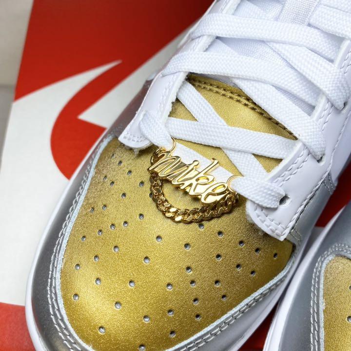 NIKE DUNK LOW ナイキ ダンク ロー ホワイト/ゴールド/シルバー