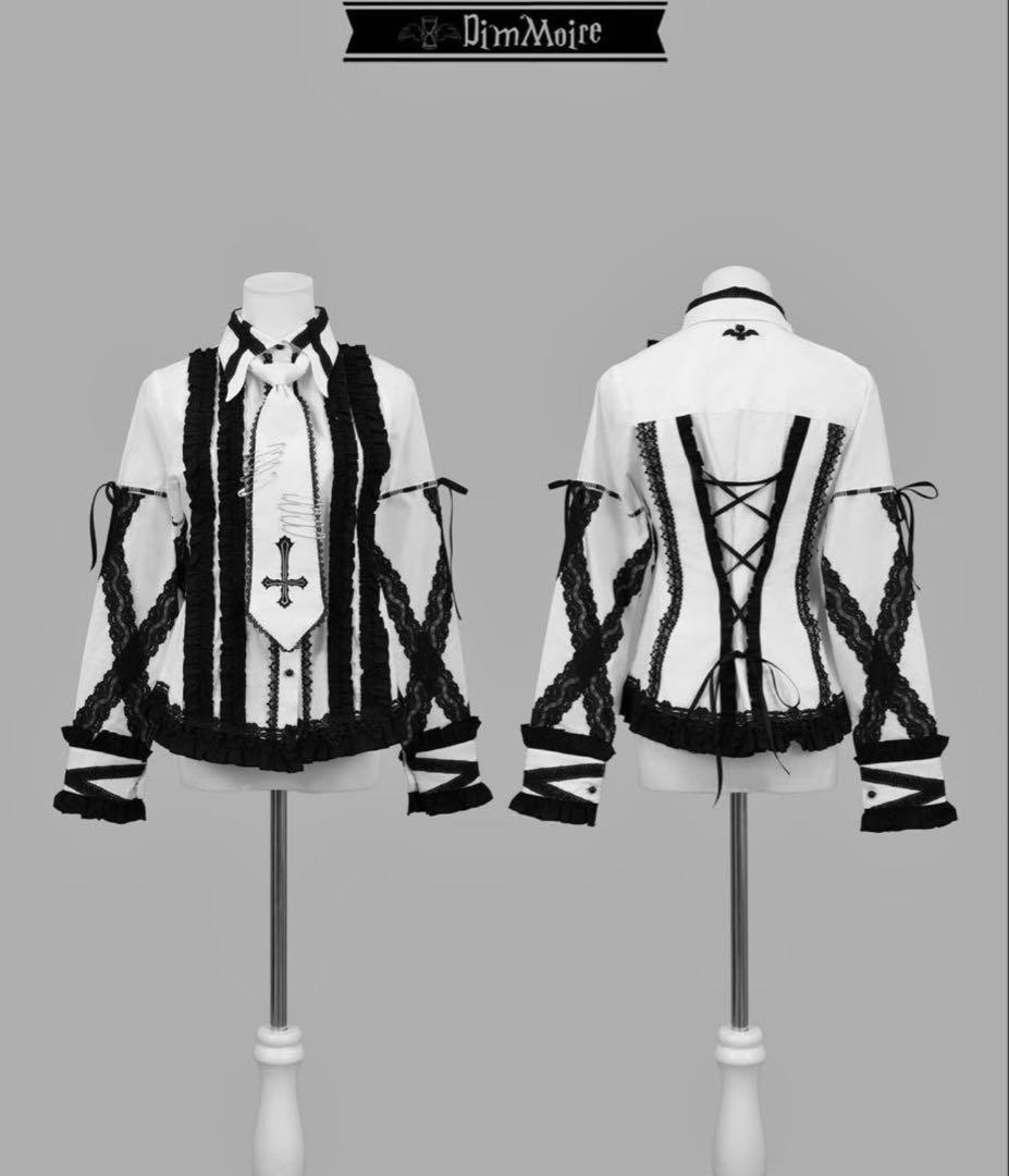DimMoire ディムモアール Gothic学園ブラウス 白黒