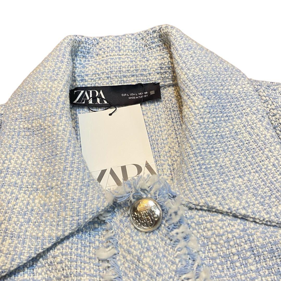 ✨新品未使用✨ZARA フリンジ クロップド テクスチャーベスト