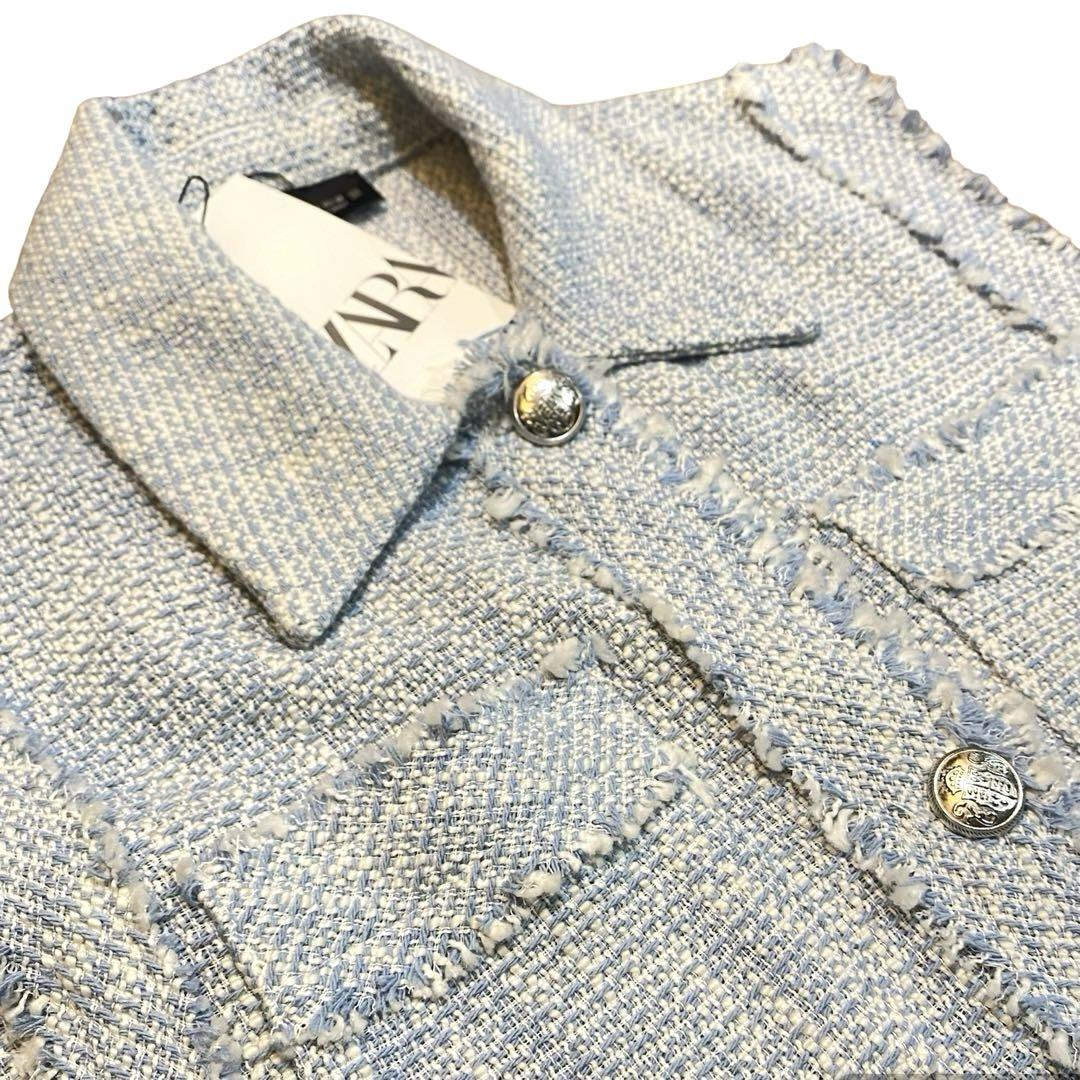 ✨新品未使用✨ZARA フリンジ クロップド テクスチャーベスト