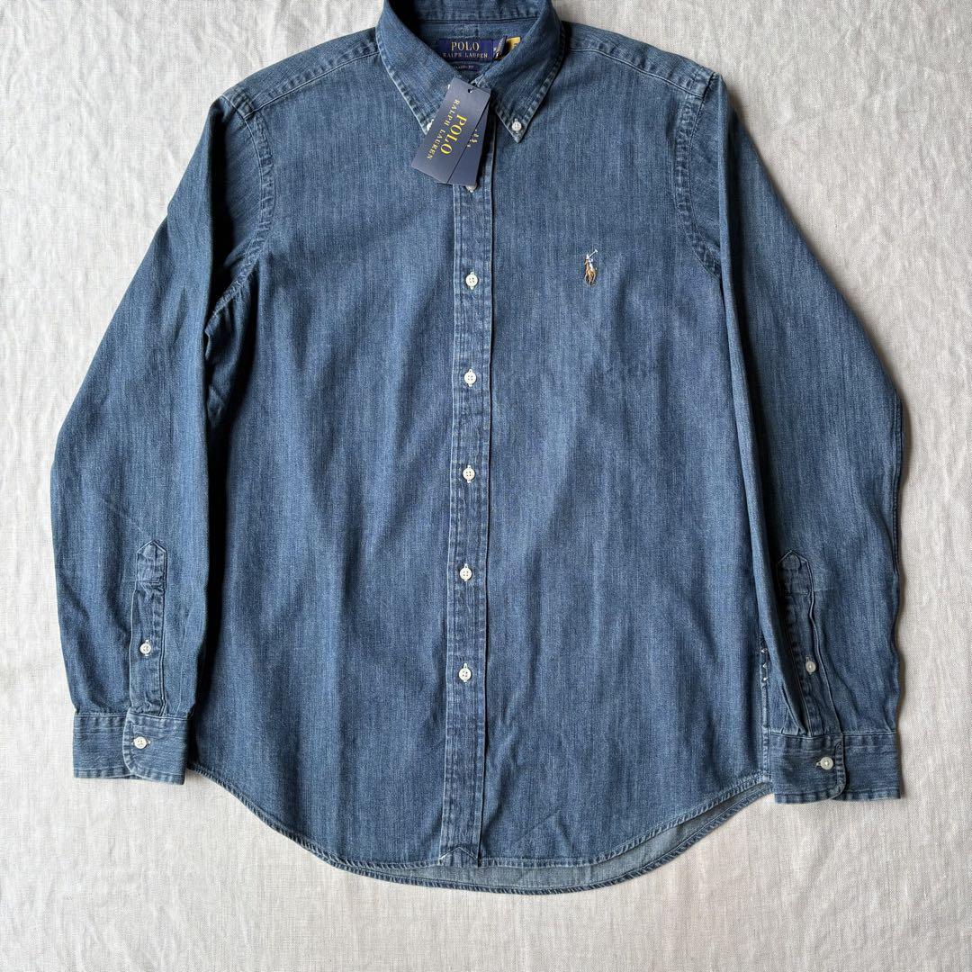 【未使用品】現行 山下智久着用 RALPH LAUREN デニムシャツ ポニー