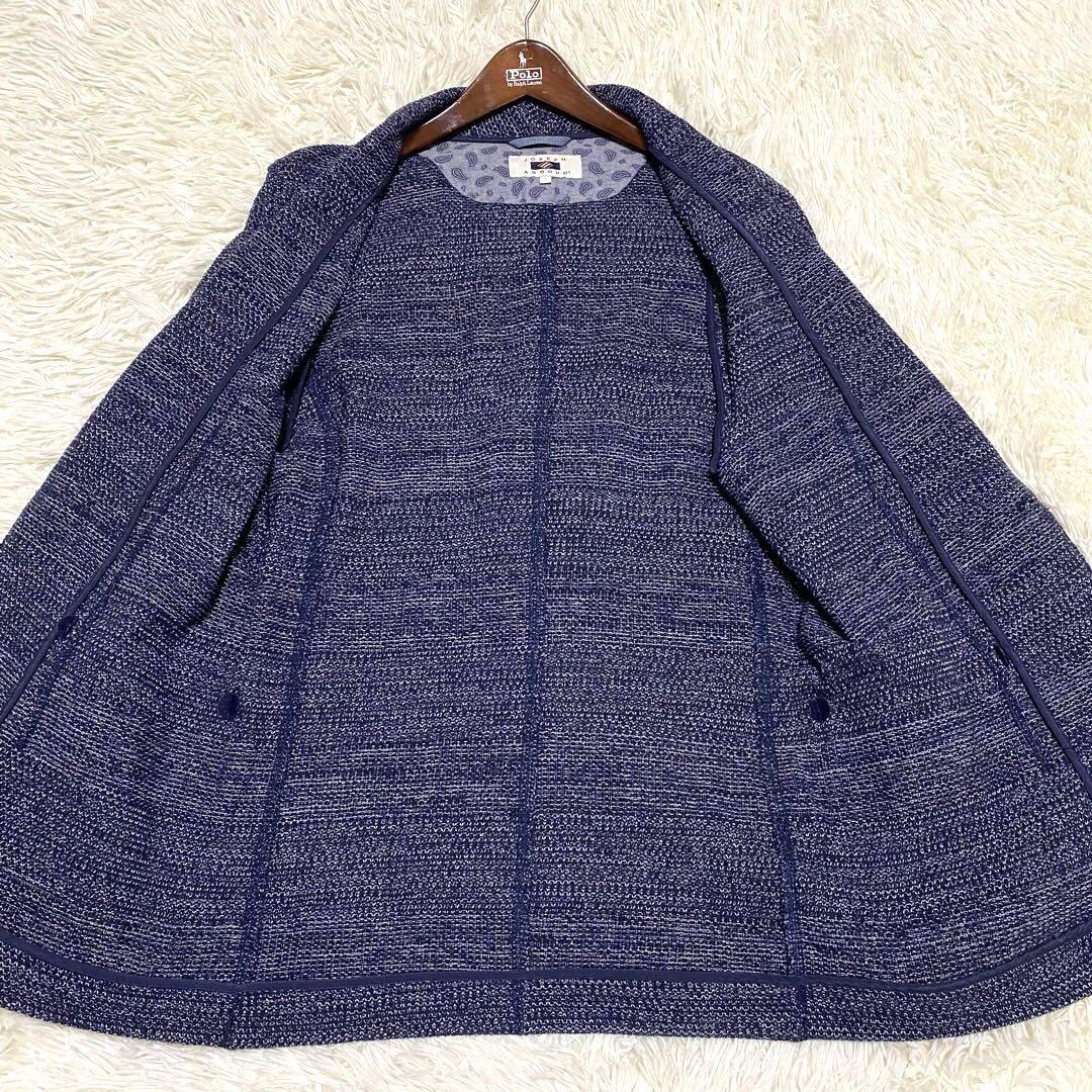 【極美品✨】JOSEPH ABBOUT ニット テーラードジャケット ブルー系L