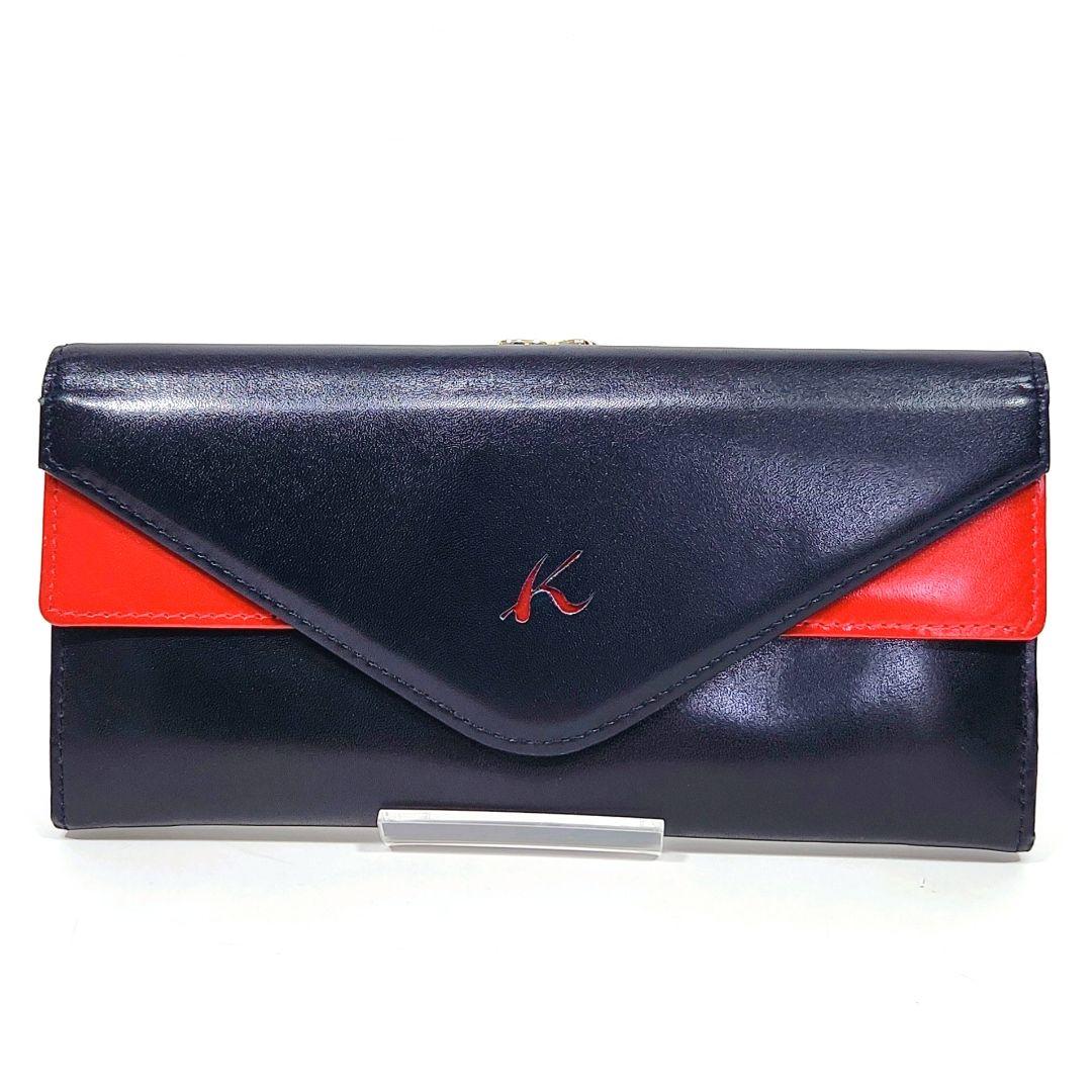 【ほぼ新品】KitamuraK2 キタムラケイツウ 長財布 がま口 ゴールド金具