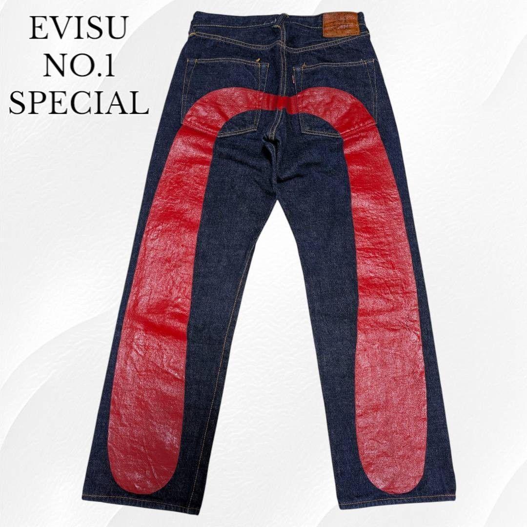EVISU大黒 ビッグカモメ 29×35 美品】EVISU NO.1 スペシャル 2001 ビッグカモメ 赤 大黒 金耳