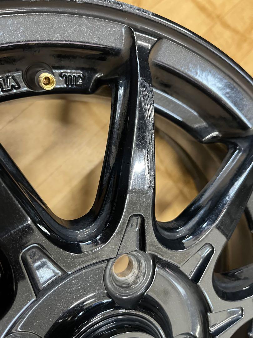 25年製 新品ブリヂストン サマータイヤ 155/65R14+中古アルミセット