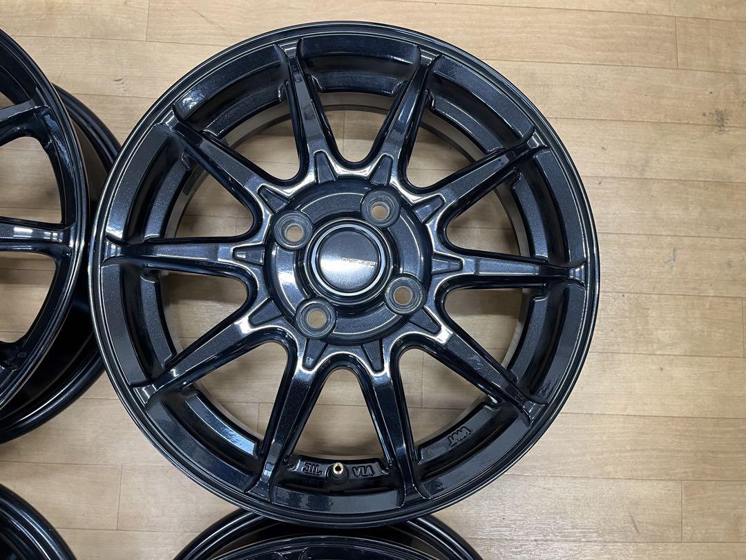 25年製 新品ブリヂストン サマータイヤ 155/65R14+中古アルミセット