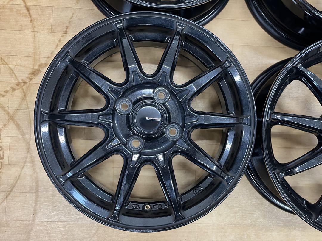 25年製 新品ブリヂストン サマータイヤ 155/65R14+中古アルミセット
