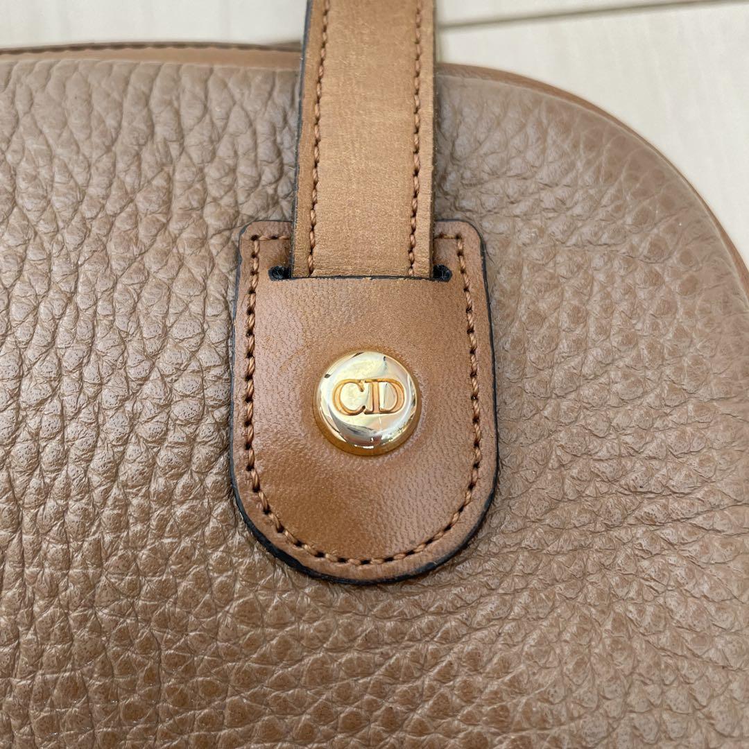Christian Dior ブラウンレザーバッグ Christian Dior ブラウンレザーハンドバッグ クリスチャンディオール