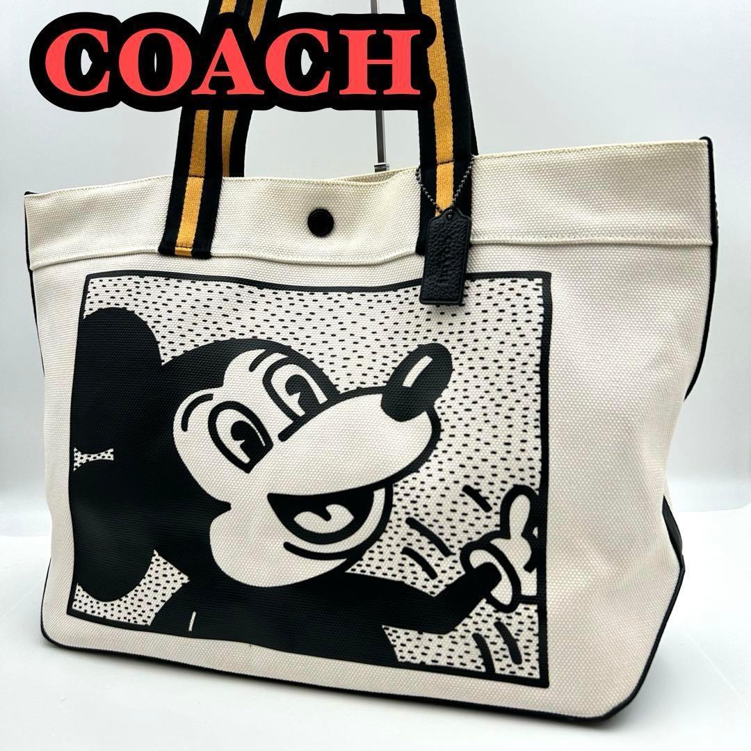 コーチ ディズニー限定 キャンバストートバッグ ミッキー/キースヘリング 380