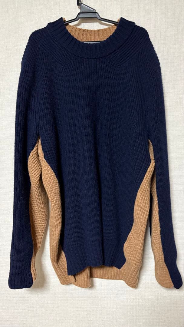 sacai バイカラー　ニット　19-02084M サカイ