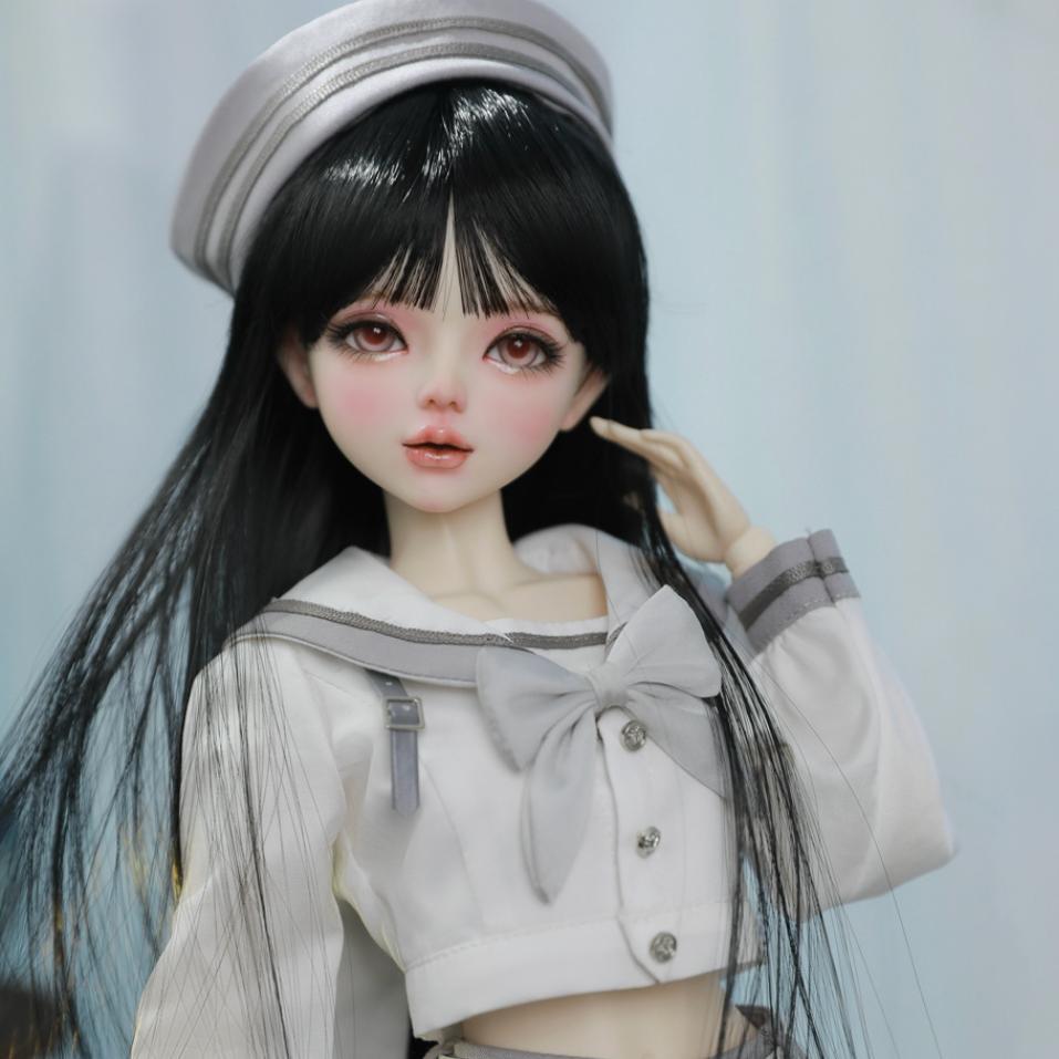 安価 ワタナベ BJD1/3ドールフルセット♡本体 56cm 球体関節人形 眼球 洋服 人形