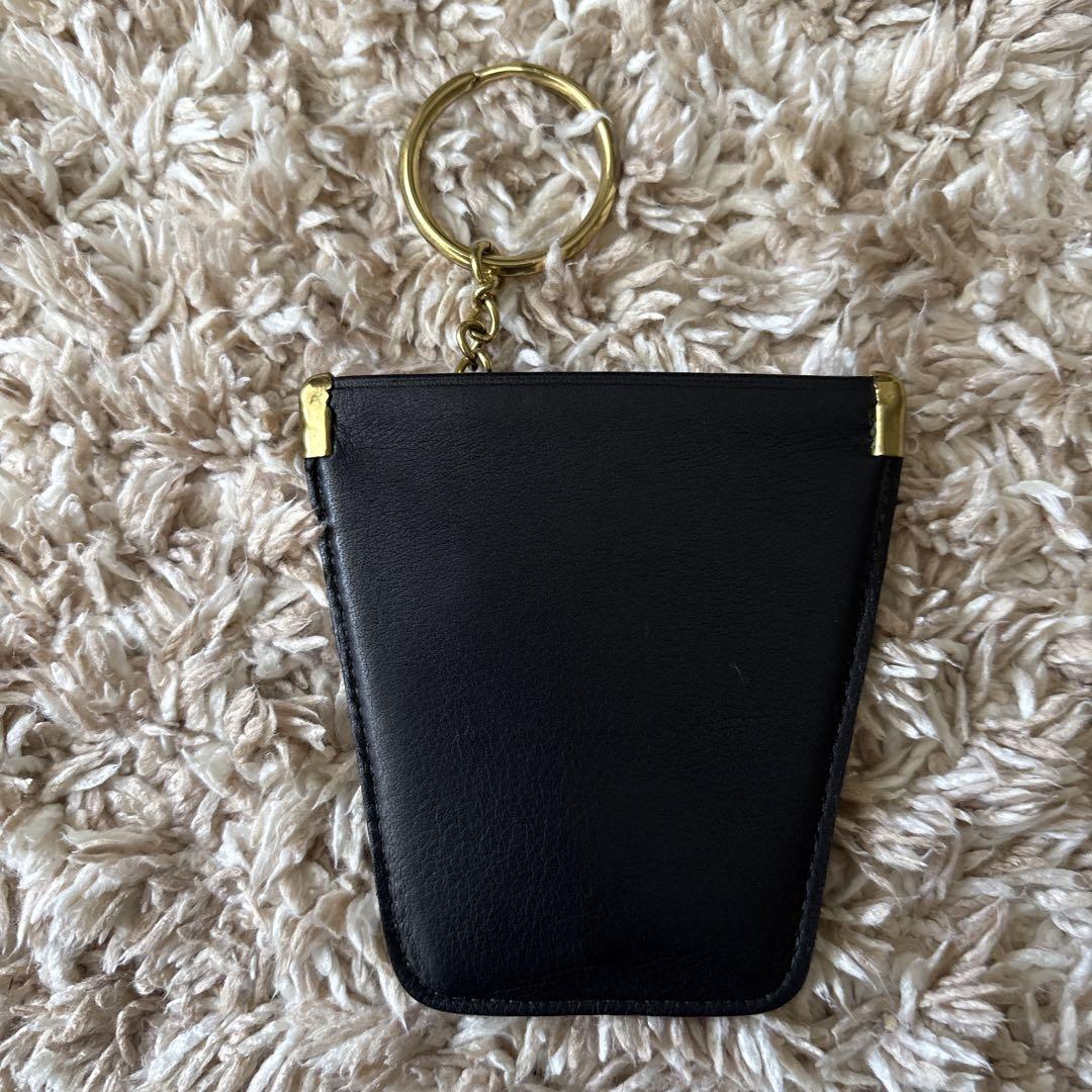 未使用★オールドコーチ ☆レザー キーホルダー ブラック COACH