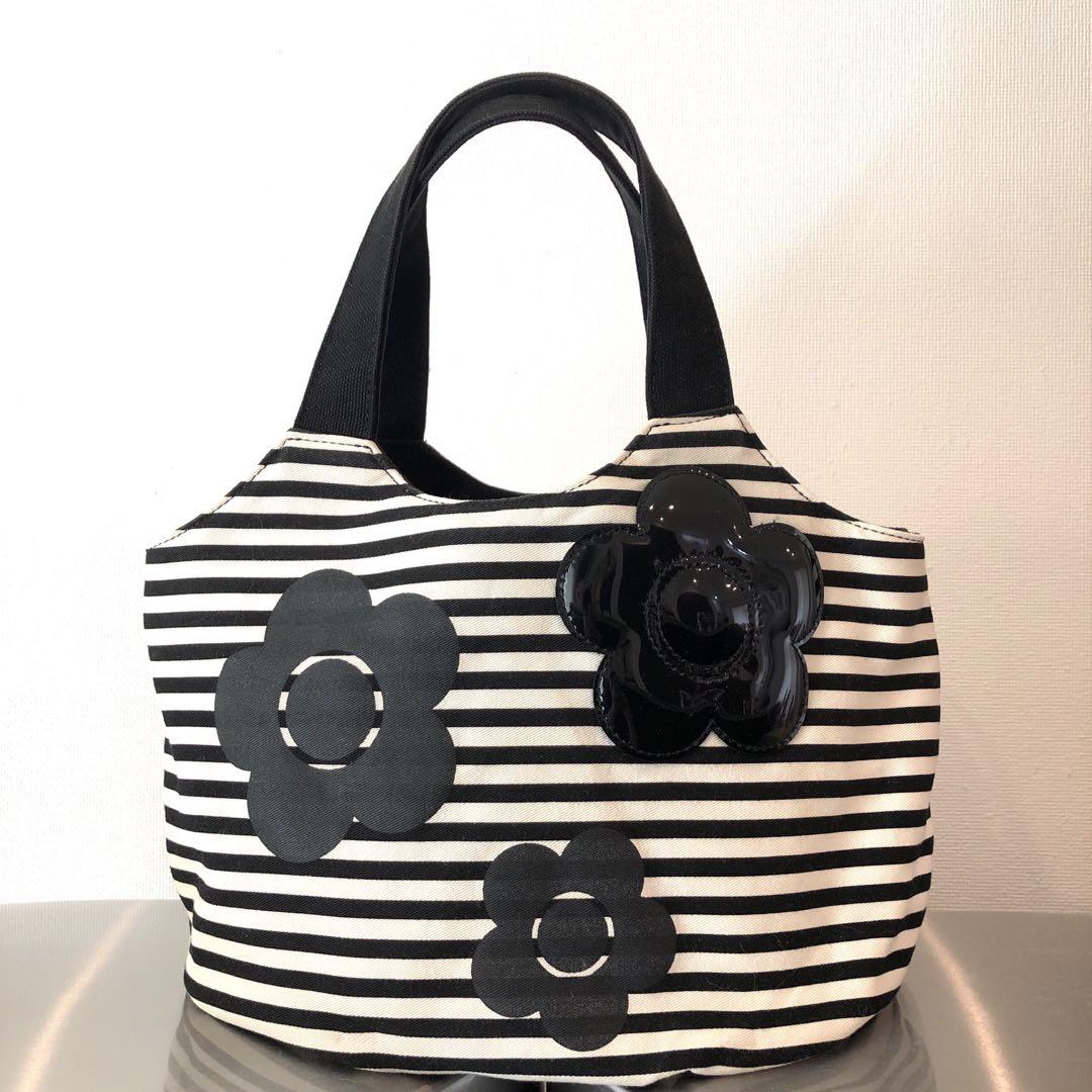 【美品】マリークワント MARYQUANT マリクワ ボーダー トート