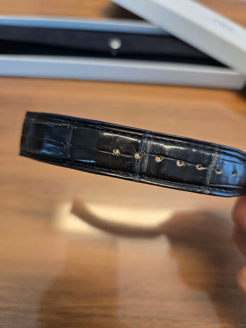 IWC 純正 ポルトギーゼ 黒レザーベルト 箱付き Dバックル 20mm IWC 純正 ポルトギーゼ 黒レザーベルト 箱付き Dバックル 20mm