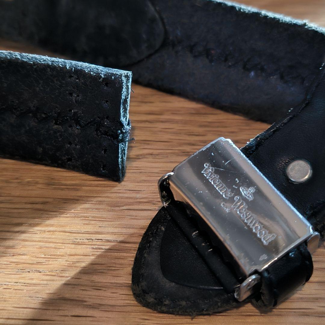 【美品】ヴィヴィアンウエストウッド レザー ベルト 黒 1本限定！【VivienneWestwood】 ヴィヴィアン ベルト 黒