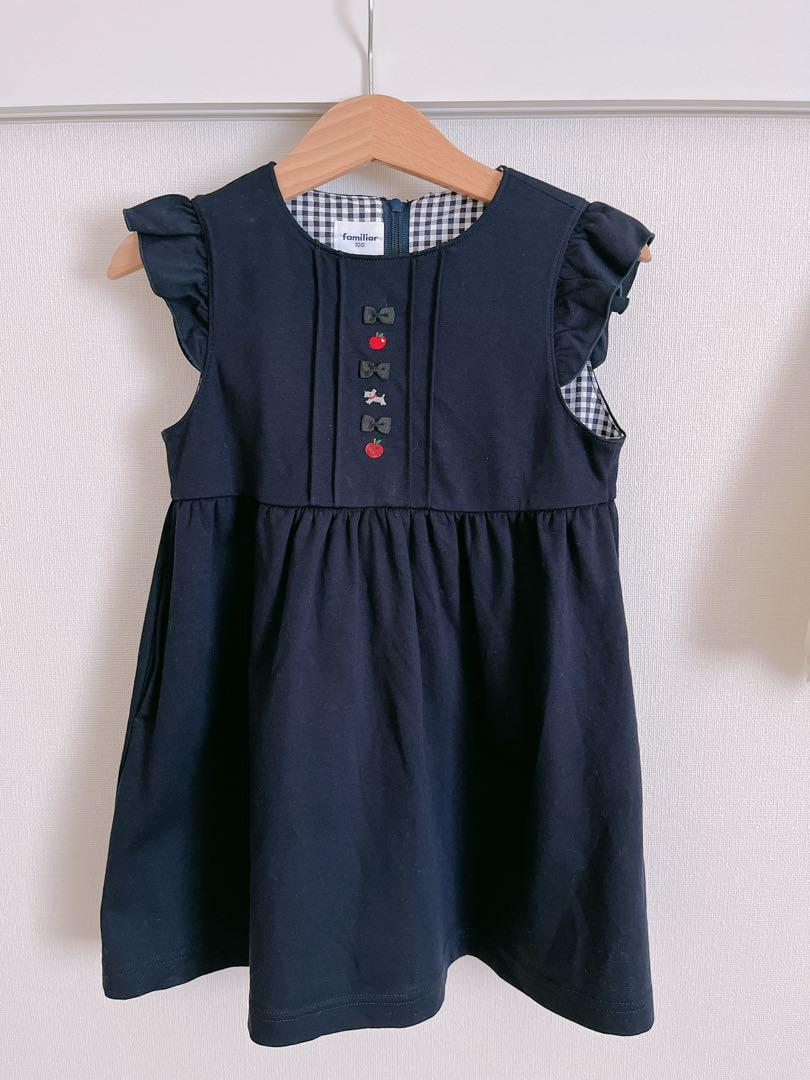 （美品）familiar ファミリア　定番　セレモニー　ワンピース　100