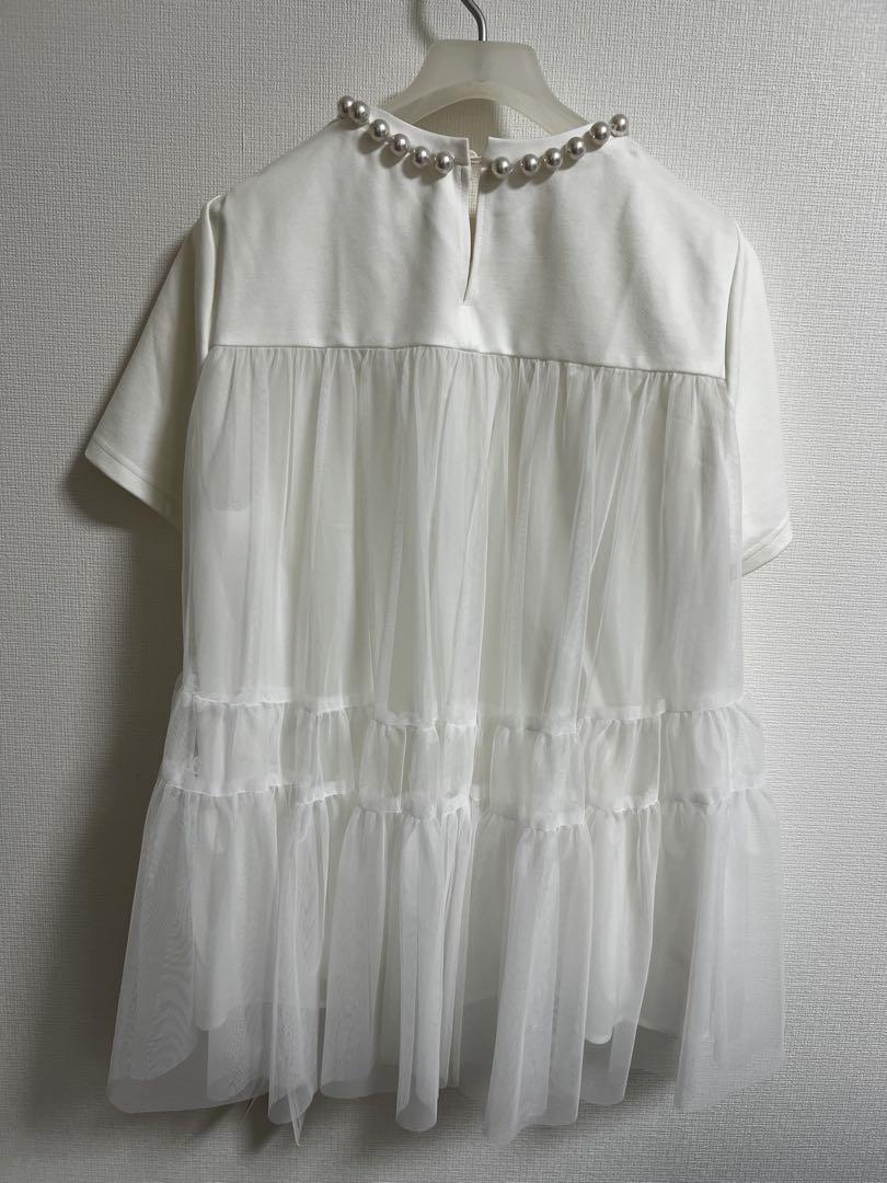 新品タグ付⭐︎Arpege story バックチュールカットソー白 新品タグ付⭐︎Arpege story バックチュールカットソー白 - メルカリ