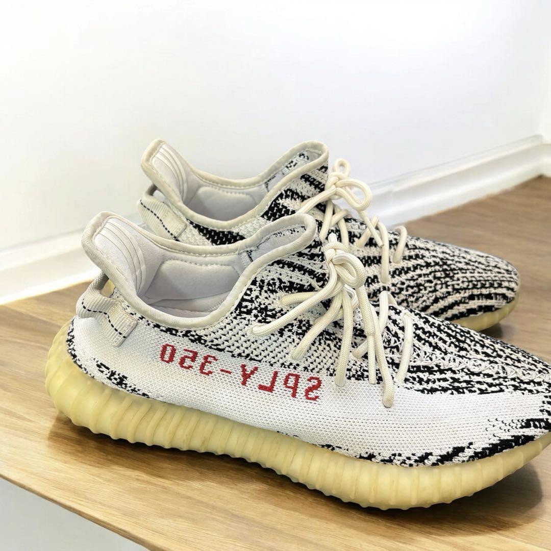 アディダス イージーブースト350 V2 ゼブラ 28cm