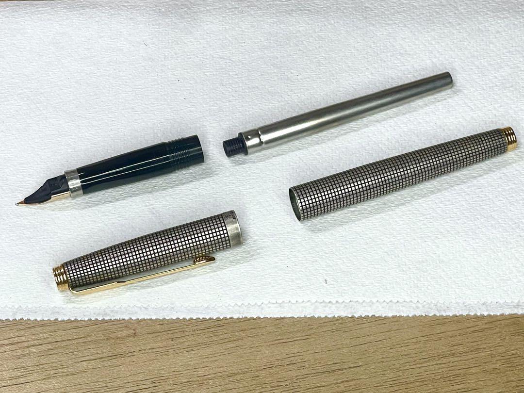 高い信頼 厚い信頼 PARKER スターリングシルバー 万年筆とボールペンセットUSA ペン 筆記具