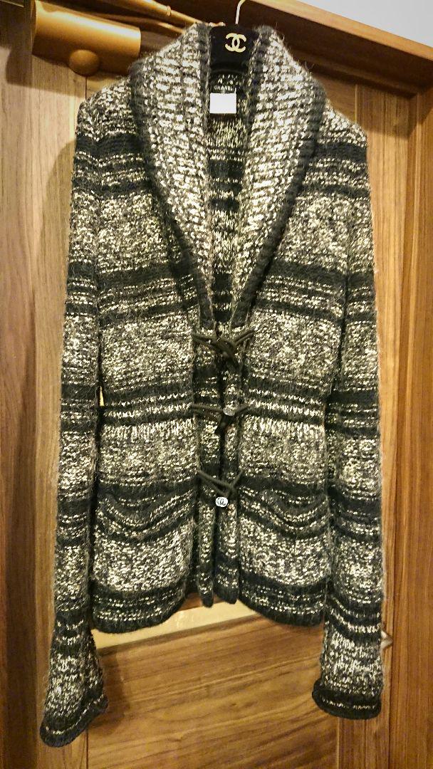 中古 CHANEL シャネル ニット ダッフルコート ブラック サイズ38 【超目玉枠】 中古 CHANEL シャネル ニット ダッフルコート ブラック サイズ38 【超目玉枠】
